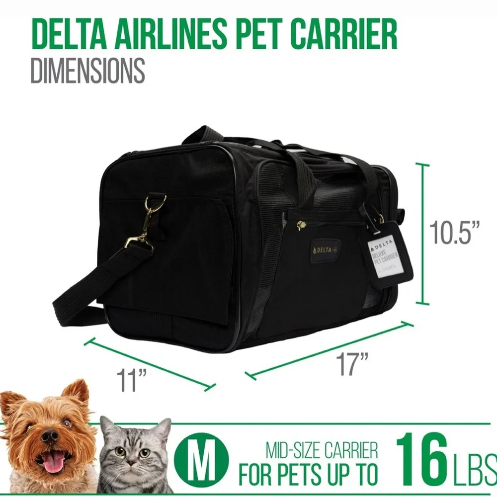 Delta Pet Carrier with Sherpa liner - Medium